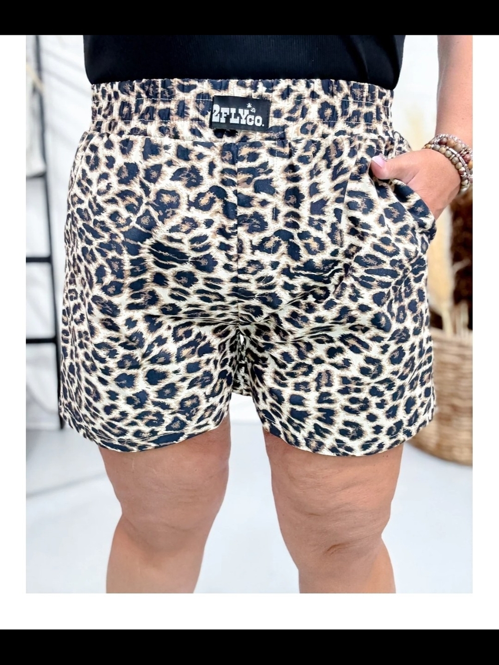 Women's Leopard Print Lounge Shorts